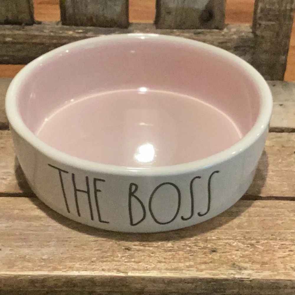 Rae Dunn THE BOSS Pet Bowl
